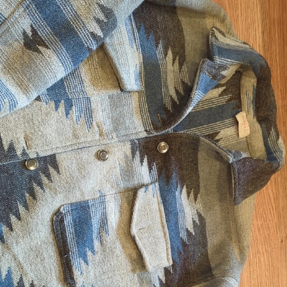 Blue and Gray Patterned Jacket - Picture 4 of 5